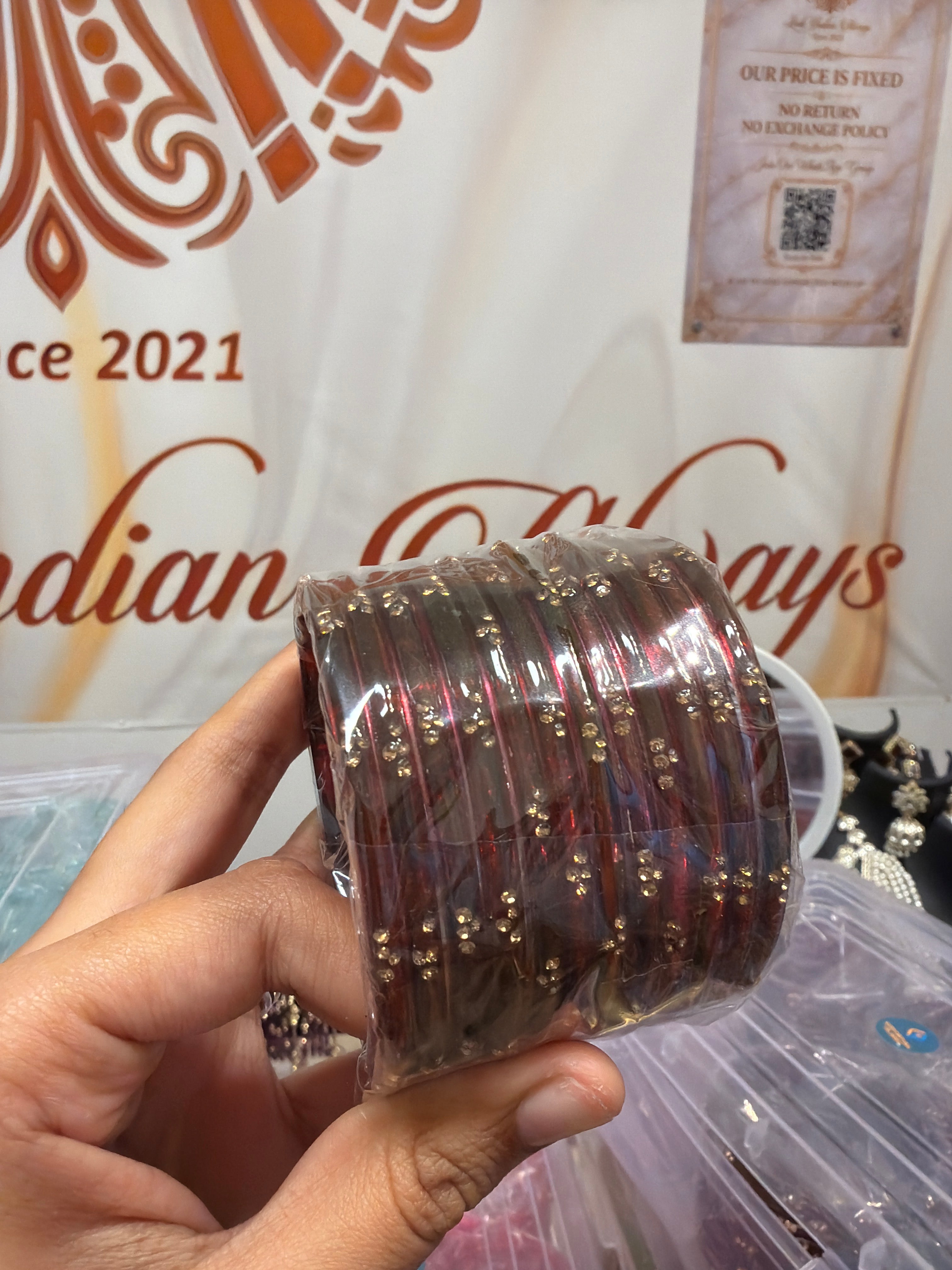 Brown glass raindrop 12 pieces ￼