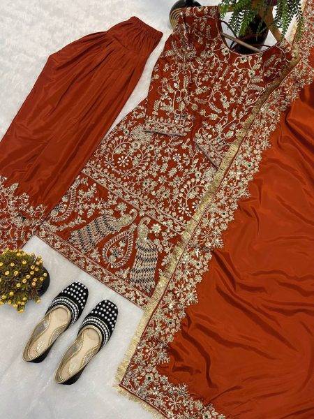 Luxury Punjabi Bridal Suit – Zari & Stone Work