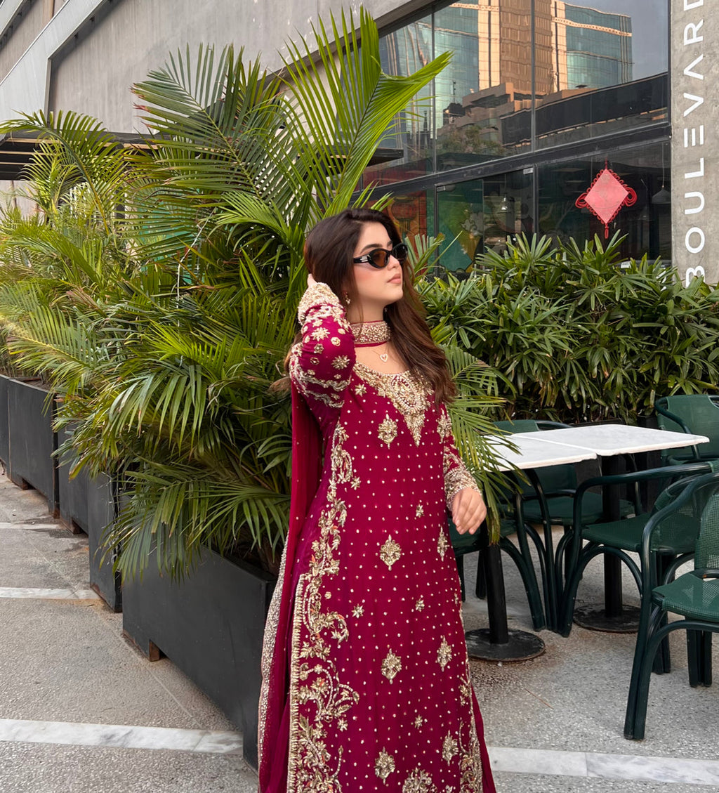 Beautifull Fox Georgette Codding Sequience Work Top Plazzo
