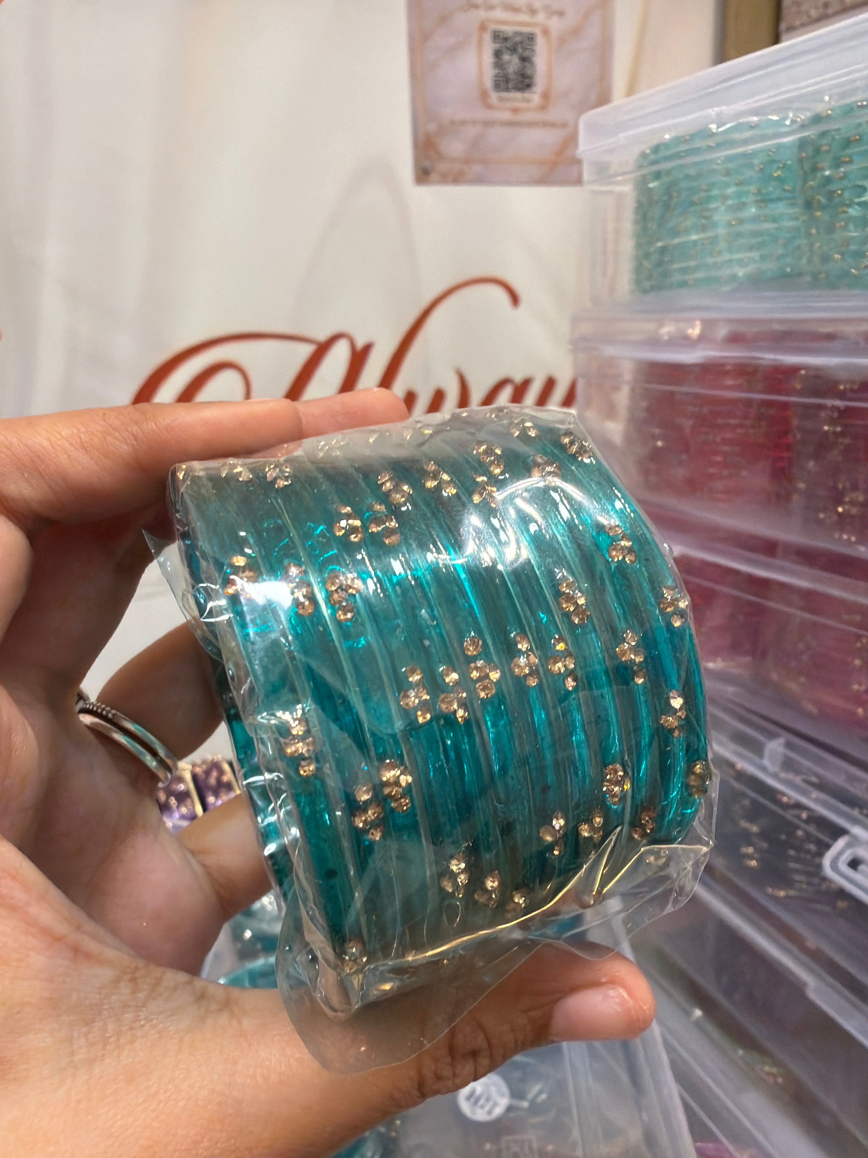 Blue jelly raindrop 12 bangles✨