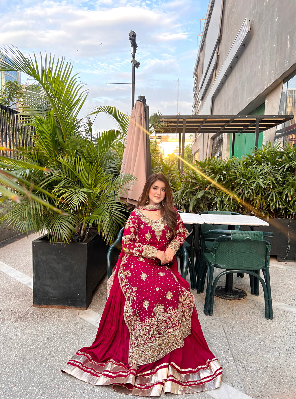 Beautifull Fox Georgette Codding Sequience Work Top Plazzo