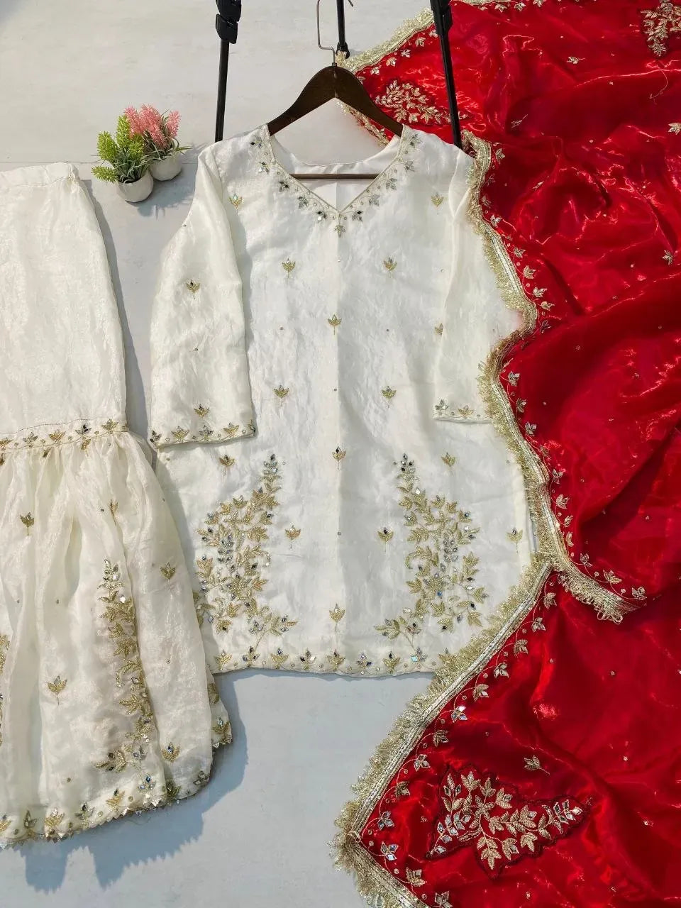 Real Mirror & Sequence Work for Festive & Wedding Wear