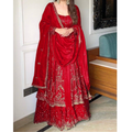Designer Heavy Crunchi Silk with Embroidery Work