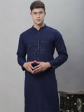 Men’s Kurta & PANTS – Ethnic Motifs Embroidered Cotton Kurta