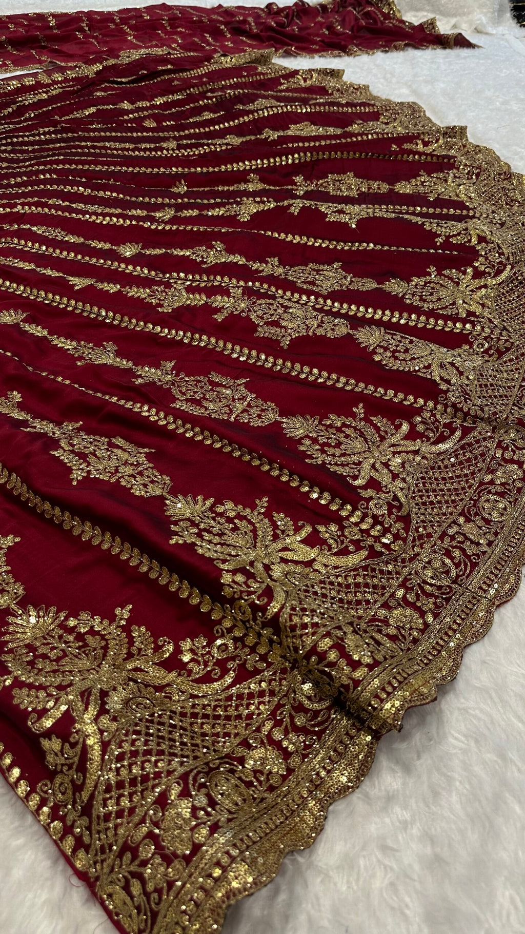New Stylish Bridesmaid Lehenga Choli With sequins,Dori And Zari work.