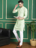 Embroidered Sequinned Kurta with Pyjamas