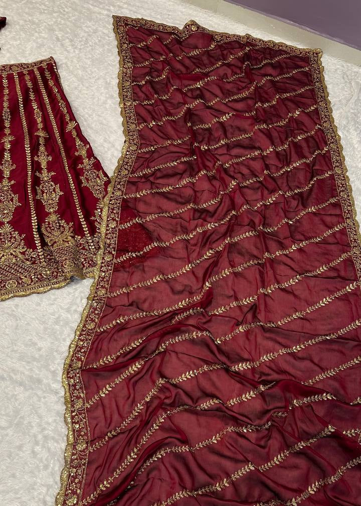 New Stylish Bridesmaid Lehenga Choli With sequins,Dori And Zari work.