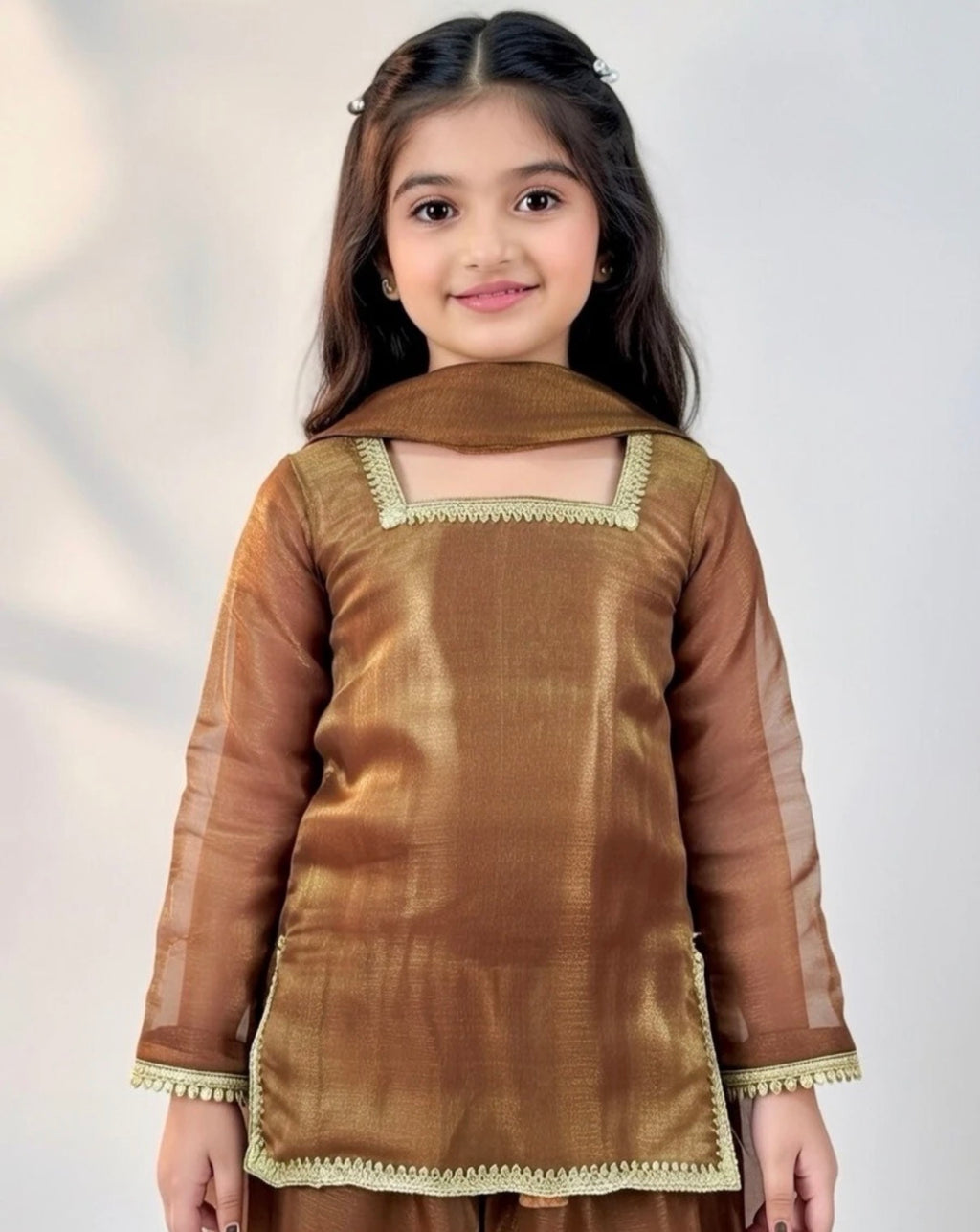Brown sharara baby suit✨