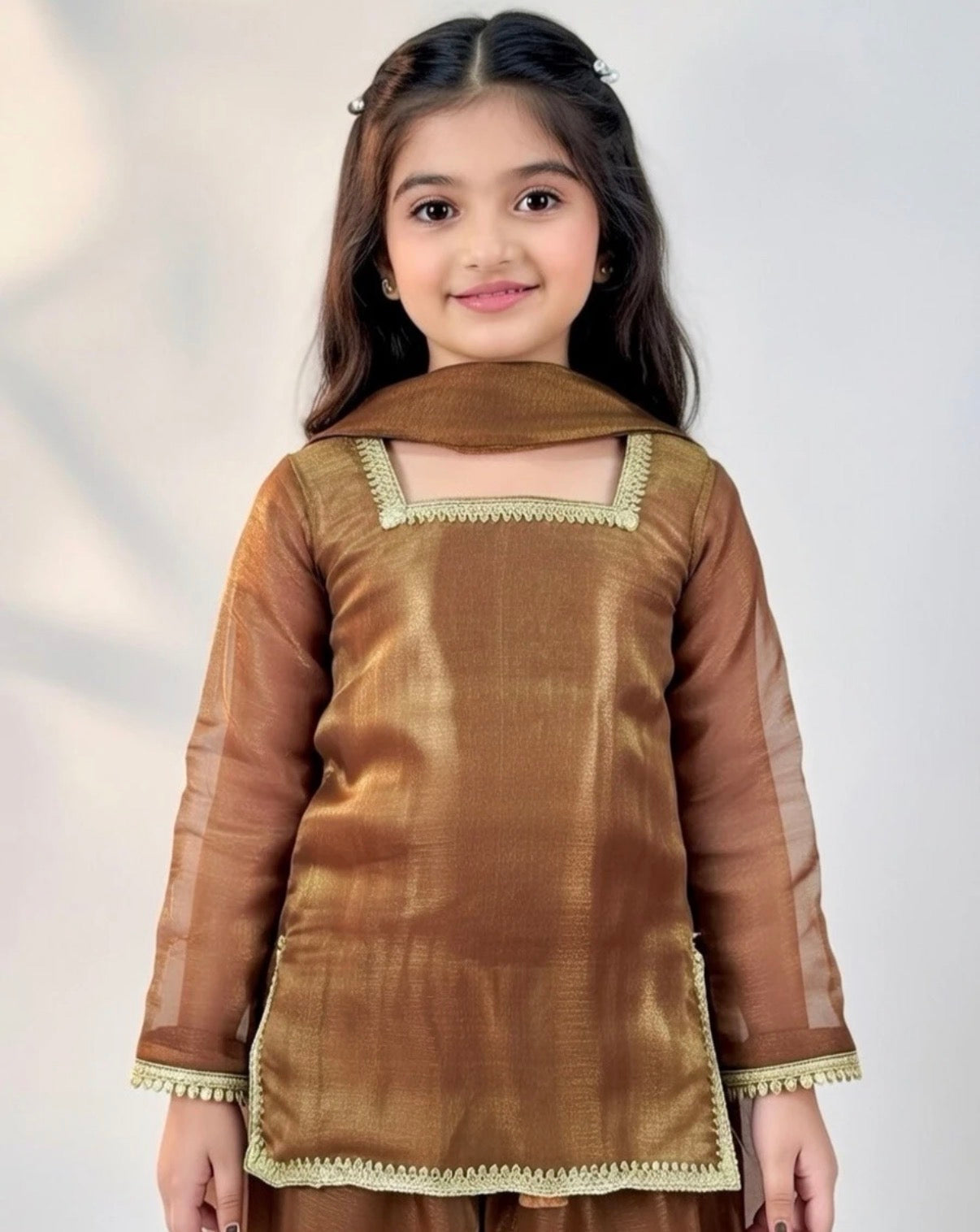 Brown sharara baby suit✨