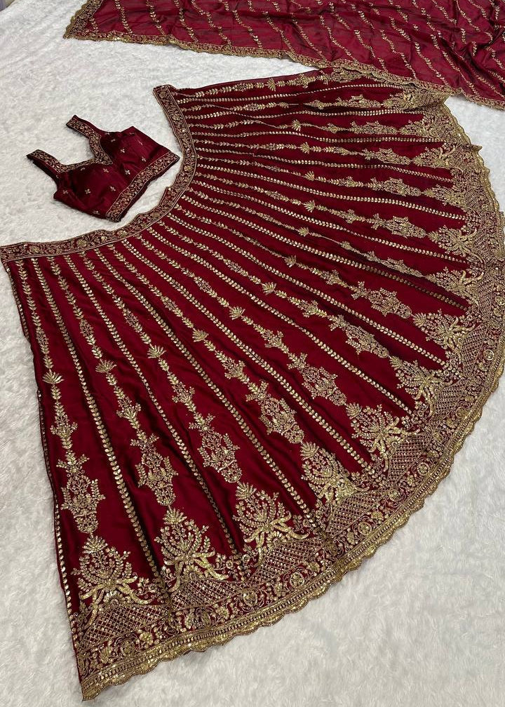 New Stylish Bridesmaid Lehenga Choli With sequins,Dori And Zari work.