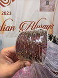 Brown glass raindrop 12 pieces ￼