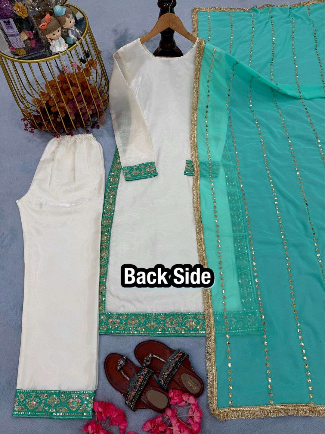 SILK BEAUTIFUL DESIGNER LOOK PARTY LADIES SUIT