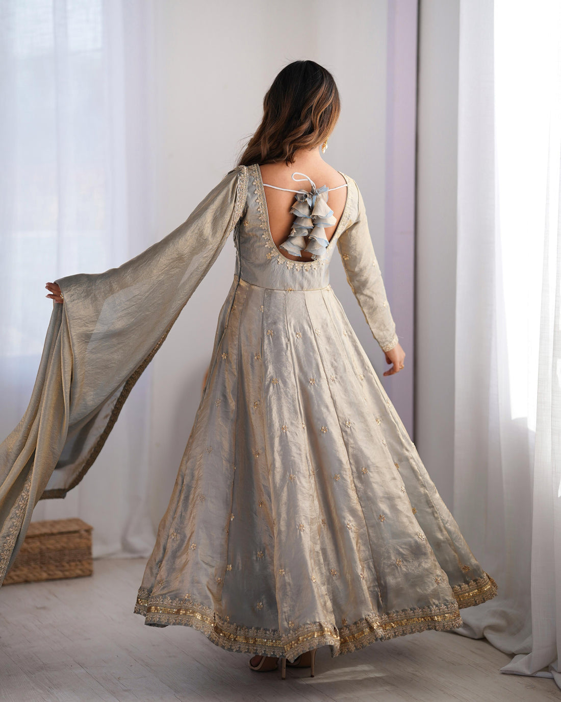 Fandy Silk Anarkali Suit Set
