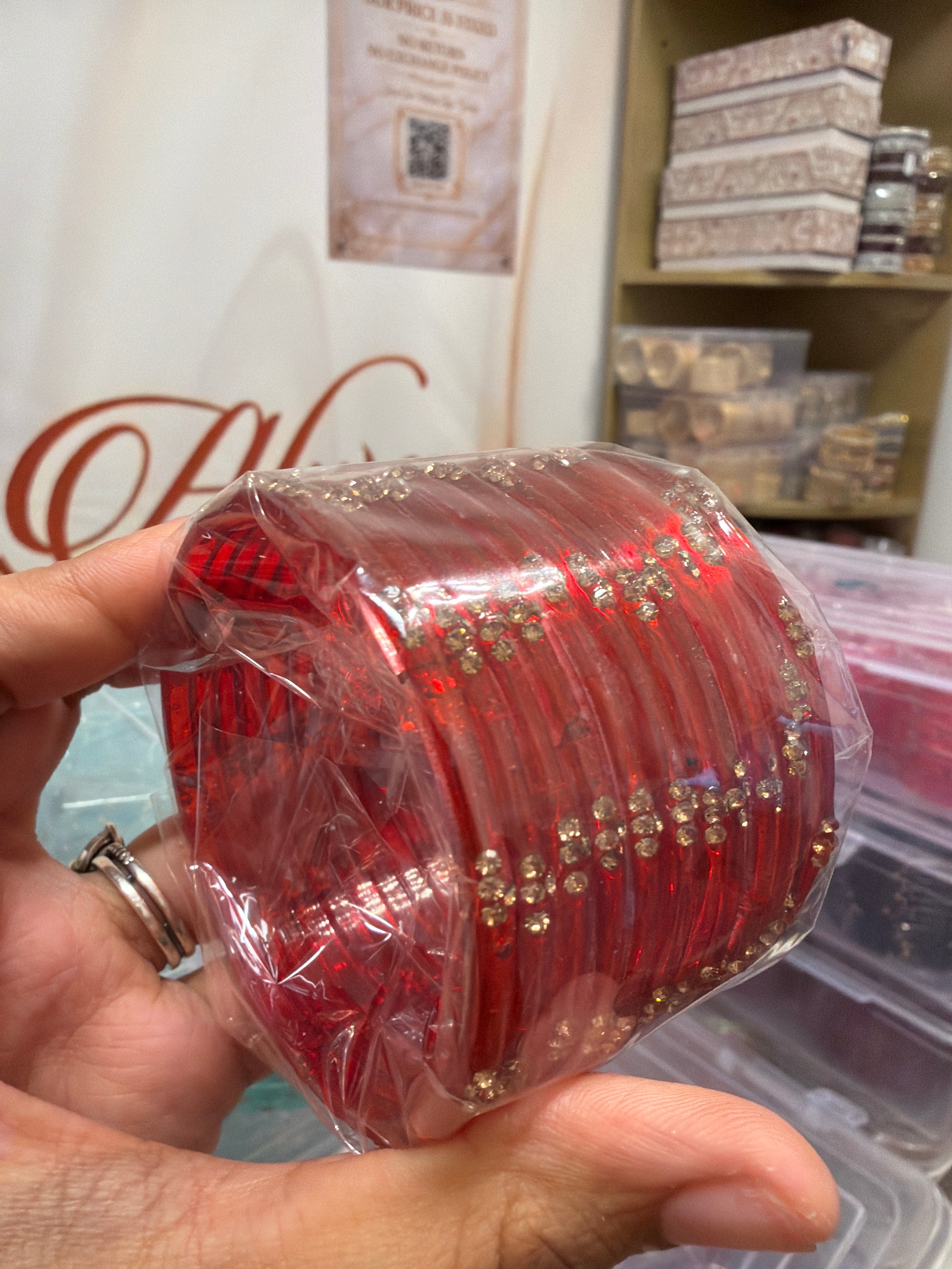 Jelly red raindrop 12 bangles✨✨