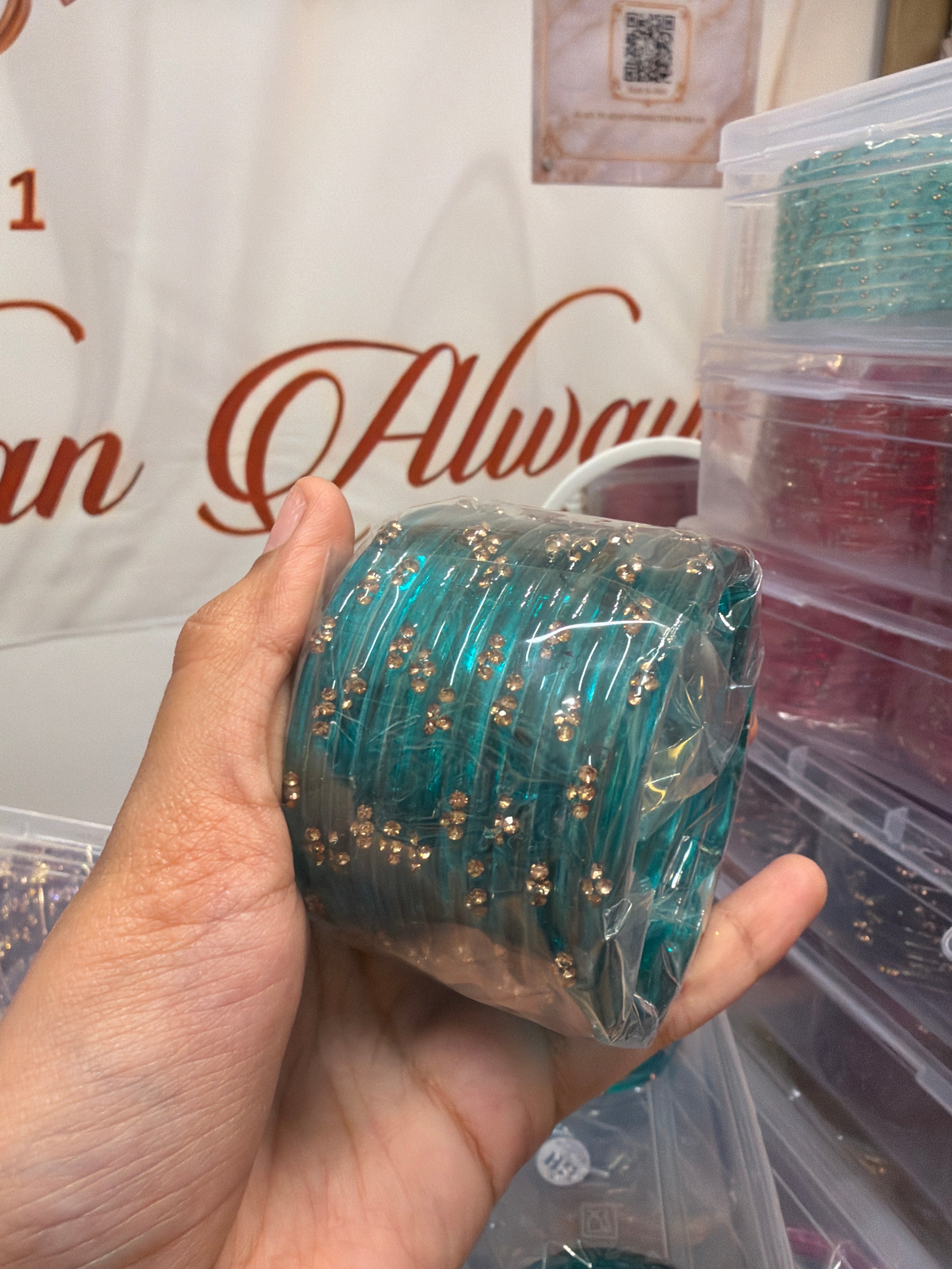Blue jelly raindrop 12 bangles✨