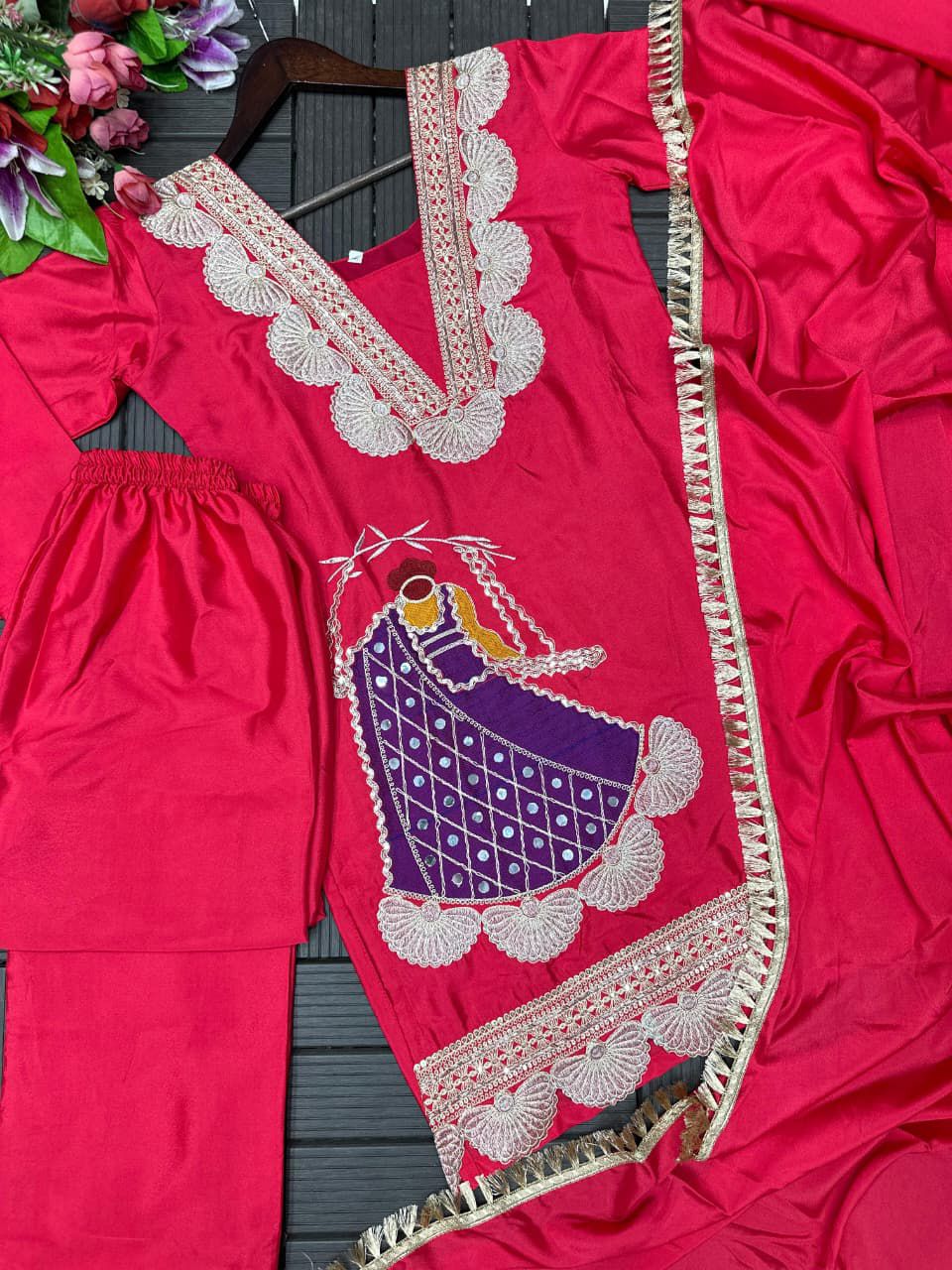 New Designer Party Wear Top, Pant & Dupatta Set