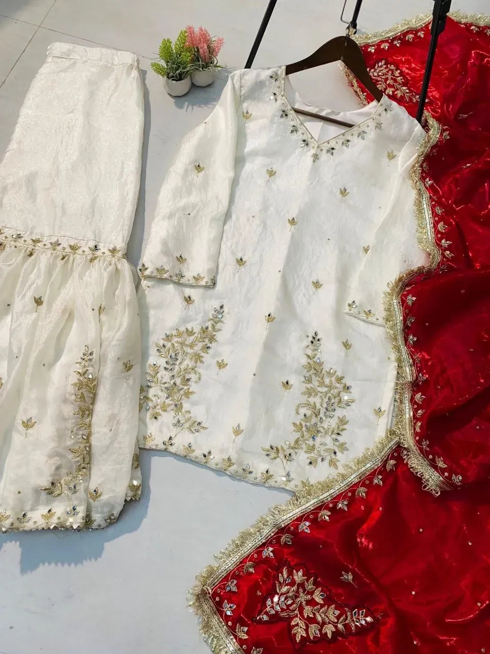 Real Mirror & Sequence Work for Festive & Wedding Wear