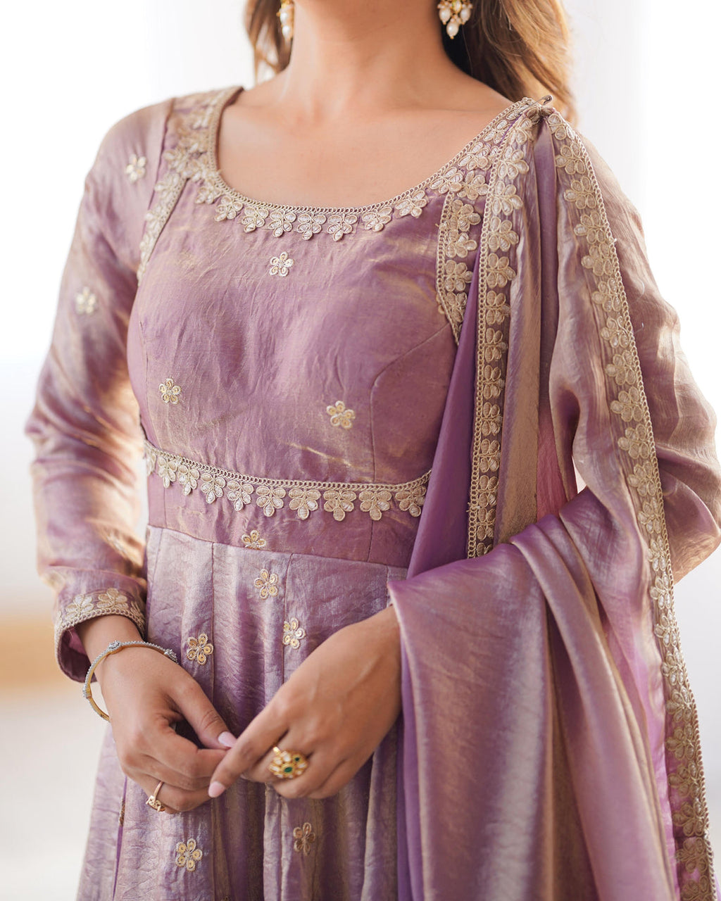 Fandy Silk Anarkali Suit Set