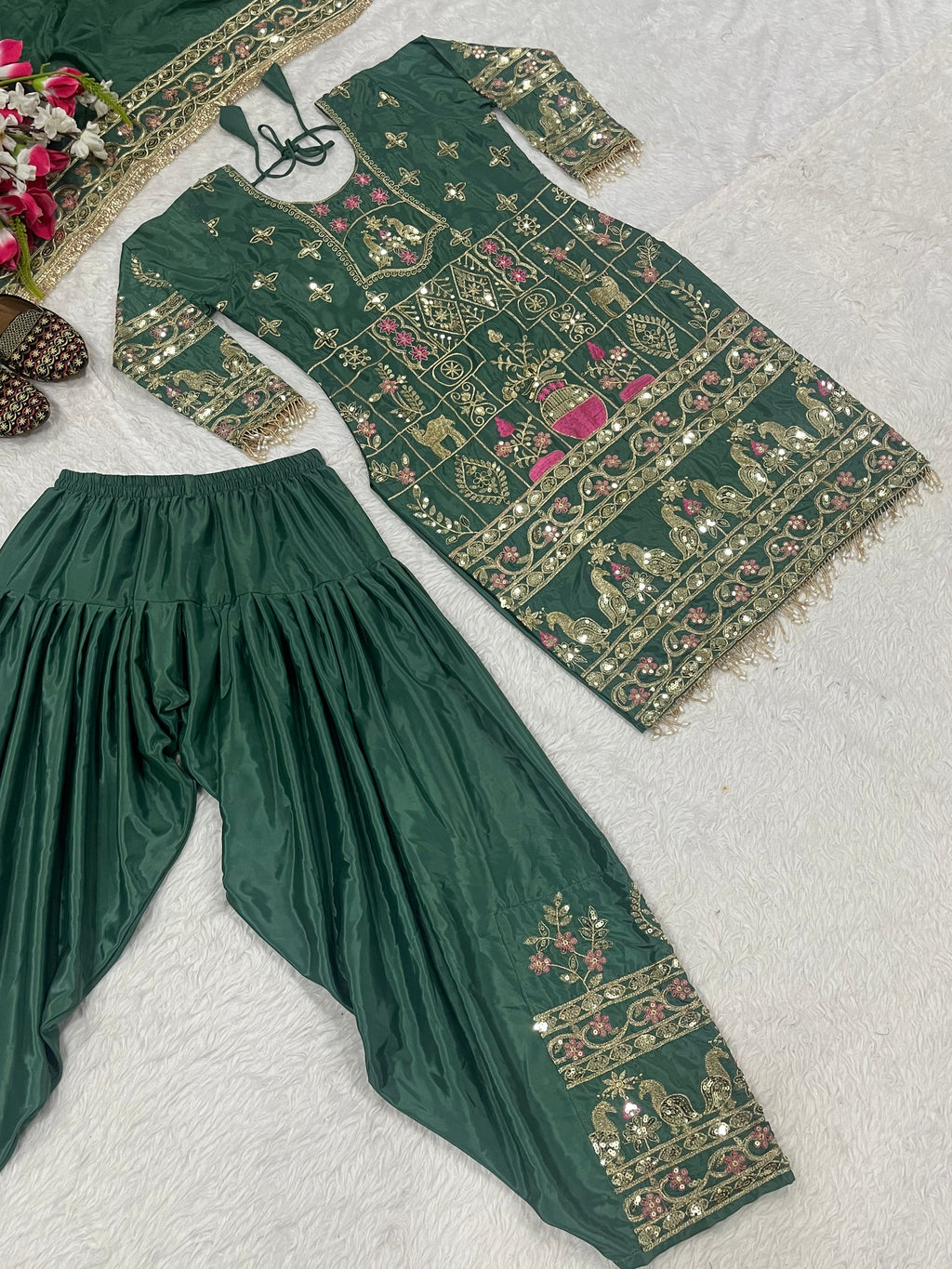Natural Crepe Salwar & Dupatta Set