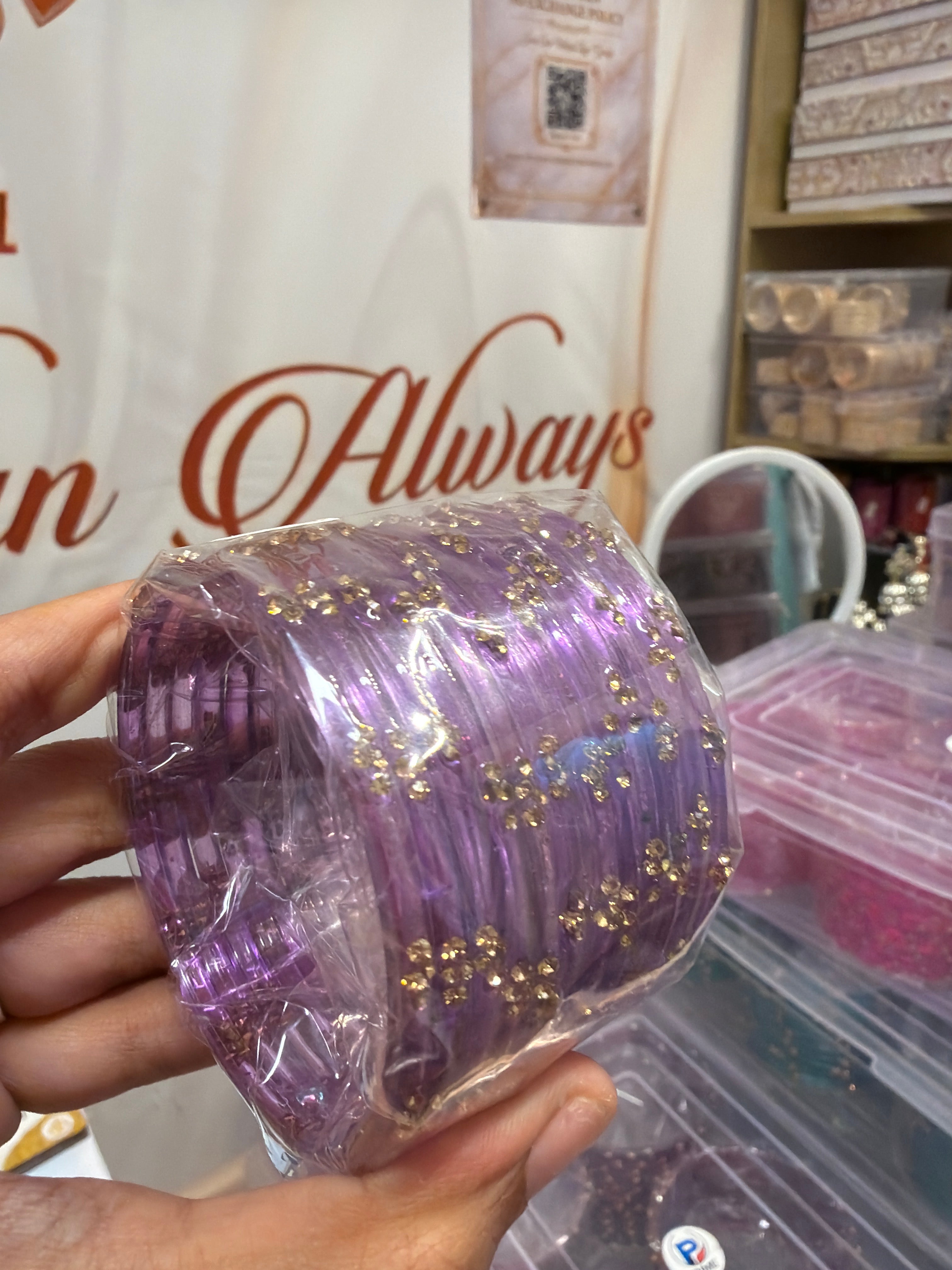 Purple jelly raindrop 12 bangles✨✨￼