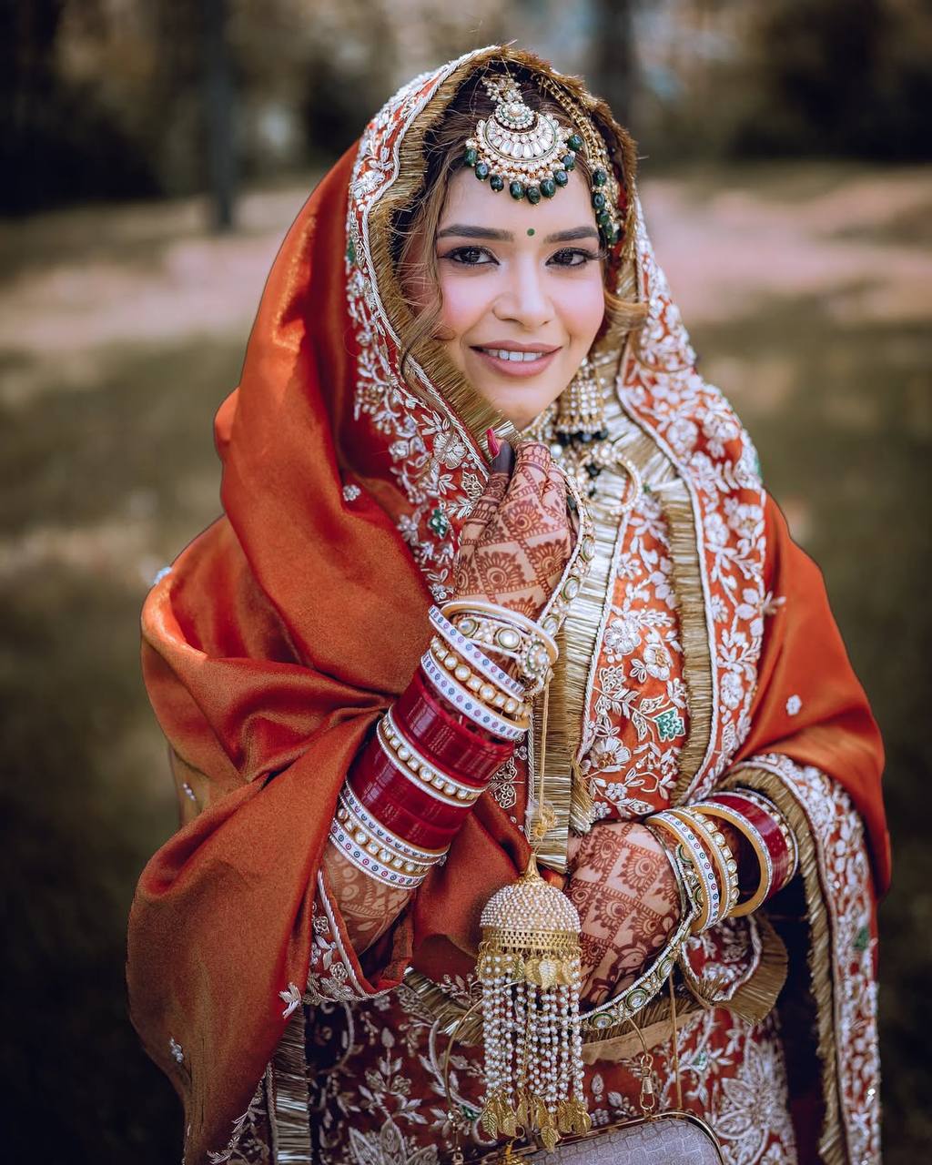 Luxury Punjabi Bridal Suit – Zari & Stone Work