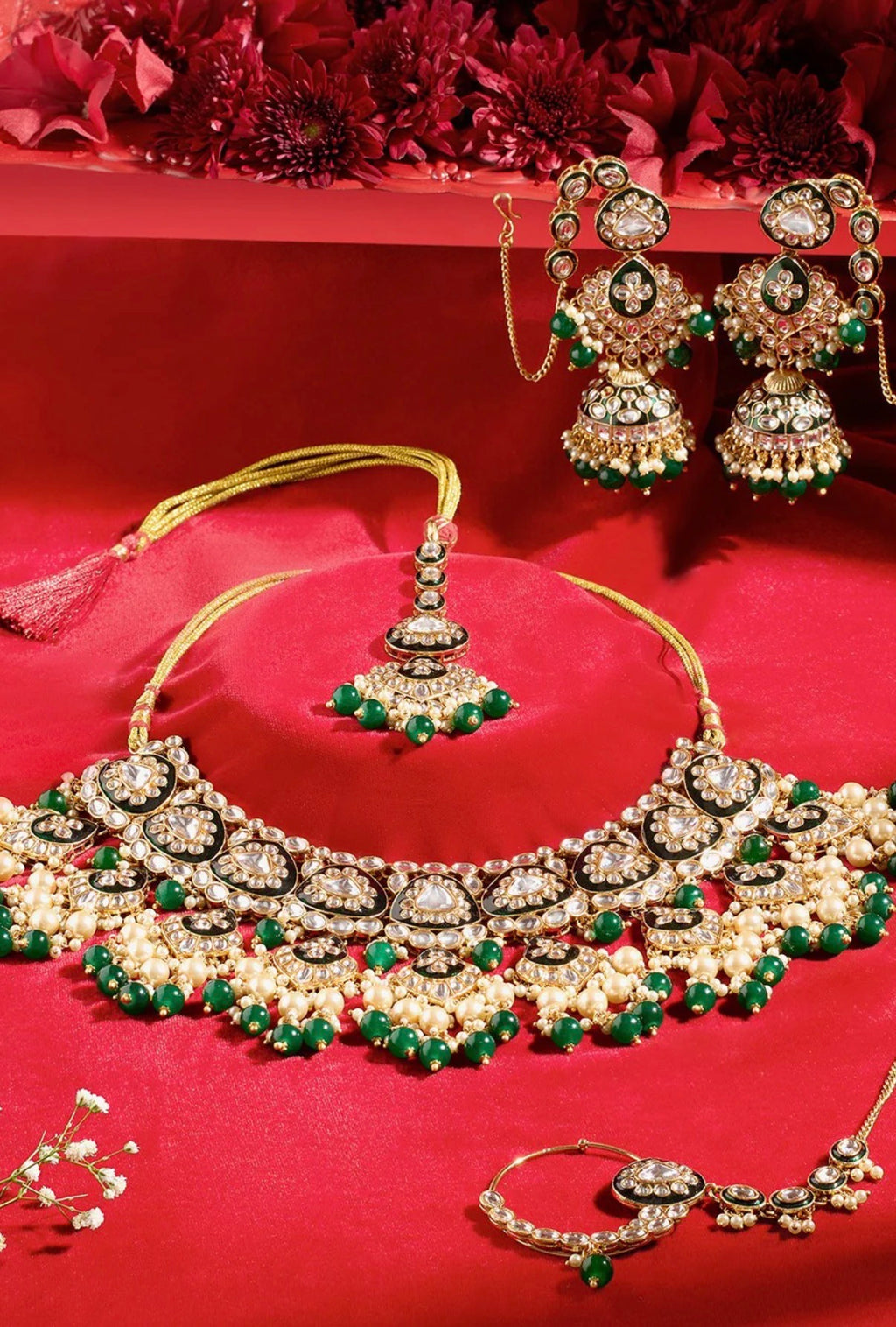 Heavy Gold-plated bridal jewelry set
