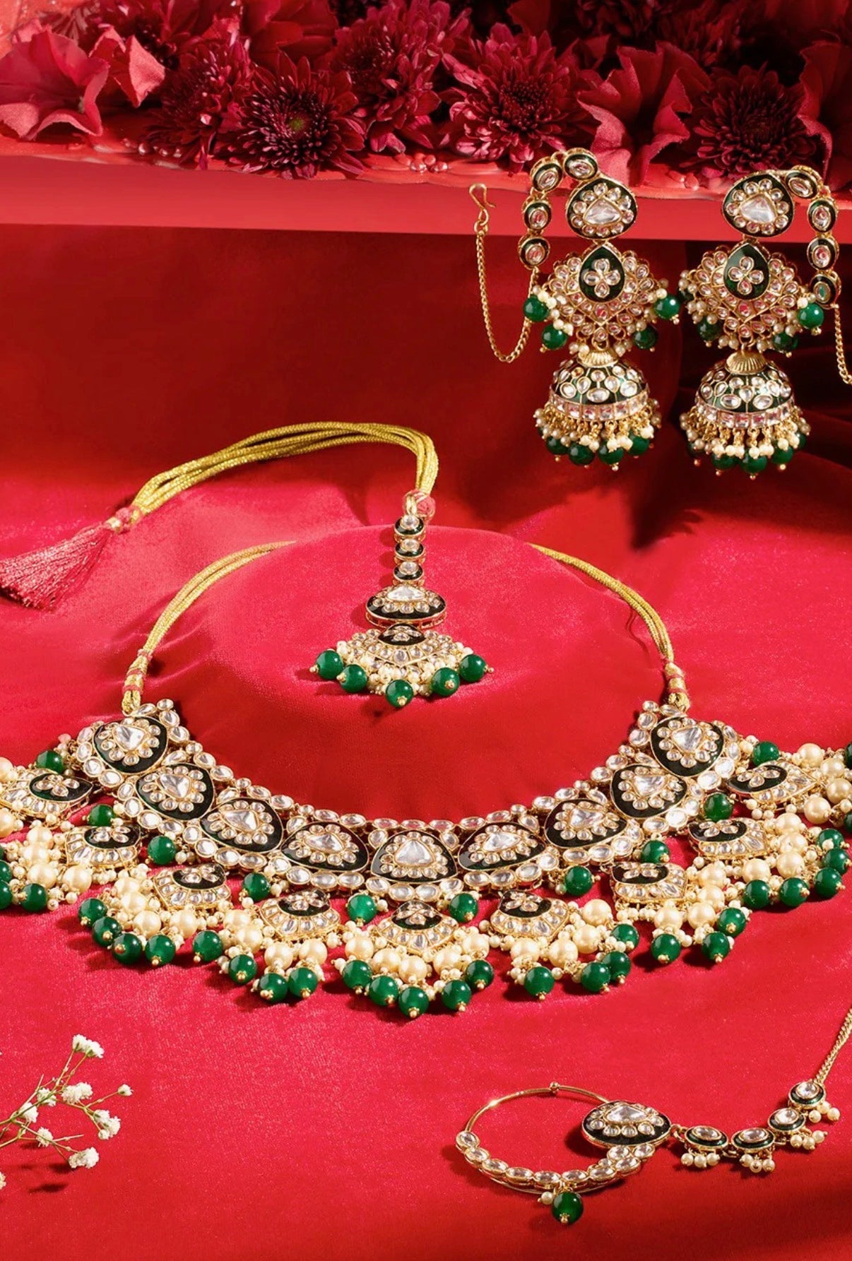 Heavy Gold-plated bridal jewelry set