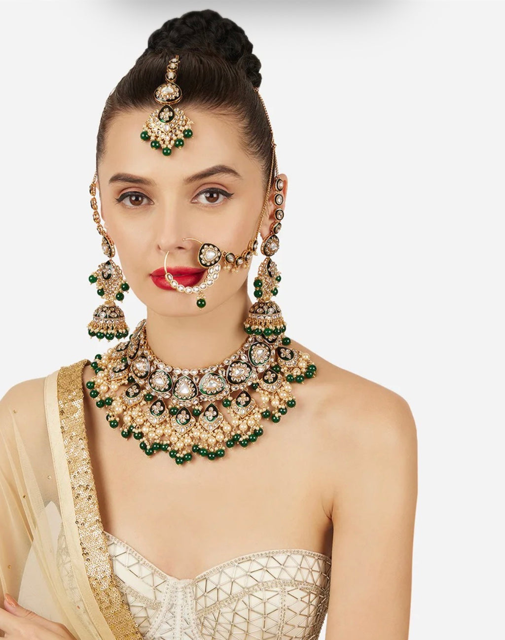 Heavy Gold-plated bridal jewelry set