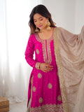 Beautifull Chinon Silk With Coding sequience Work Top Sharara