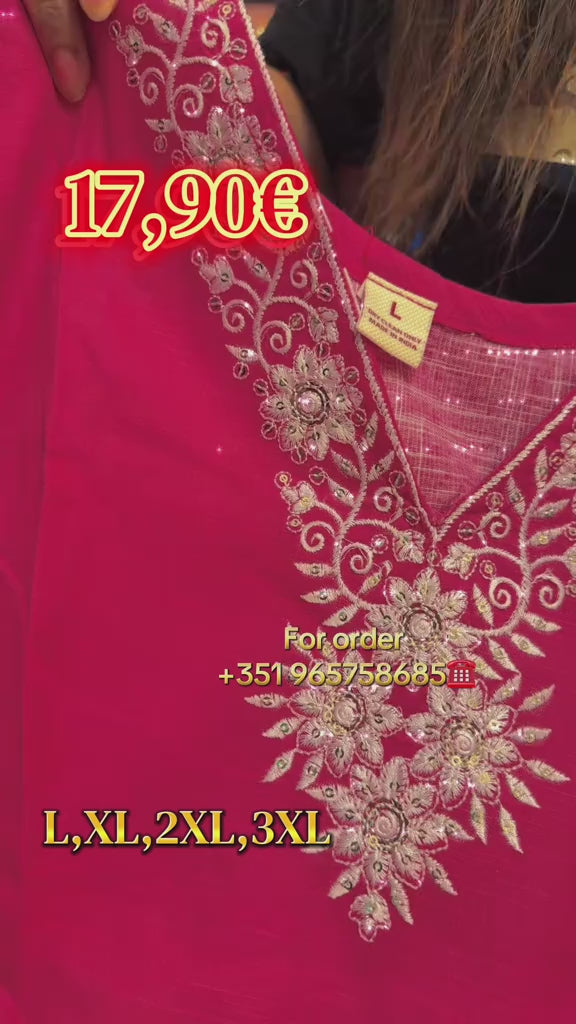 Ready to wear pink cotton suit with dupatta 💖